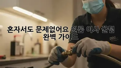 혼자서도 문제없어요! 원룸 이사 꿀팁 완벽 가이드
